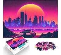 Puzzle Adulte 1000 pièces À la Poursuite du Coucher de Soleil des années 80 Jouets de Jeu Cadeau pour Les Anniversaires 38x26cm