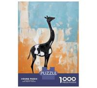 Puzzle Adulte 1000 Pièces Abstract Camel in Black Puzzles pour Adultes Jeux Relaxants Vacances À La Maison Passer Le Temps pour Un Anniversaire, Noël 52x38cm/1000pcs