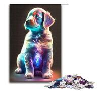 Puzzle Adulte 1000 pièces Adorable Chiot Cosmique décoration d'intérieur Jouets à Offrir en Cadeau pour Toute la Famille 75 x 50 cm