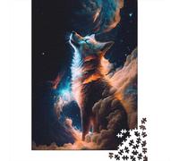 Puzzle Adulte 1000 Pièces, Adoring Fox in Space, 70x50cm/1000pcs; Défi À Relever Seul Ou À Plusieurs; Carton Blanc Lisse pour Un Tri Simple