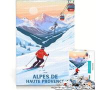 Puzzle Adulte 1000 pièces, Affiche Alpes Haute-Provence, Jeu éducatif, décoration intérieure, renforce Les Liens d'amour Entre Couples 38x52cm