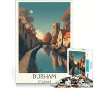 Puzzle Adulte 1000 pièces Affiche de la cathédrale de Durham, Jeu éducatif, décoration intérieure, renforce Les Liens d'amour Entre Les Couples 50x75cm