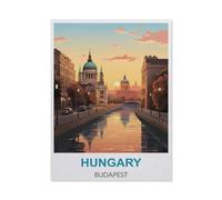 Puzzle Adulte 1000 Pièces,Affiche de Voyage Vintage, Hongrie, Budapest,Bricolage sur Dessin Cadeau Unique sur Le Mur(50x70cm)-BI42
