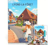 Puzzle Adulte 1000 pièces, Affiche Lyons La Forêt, Jeu éducatif, décoration intérieure, renforce Les Liens Amoureux 50x75cm