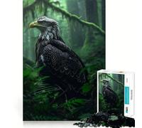 Puzzle Adulte 1000 pièces Aigle à tête Blanche dans la forêt,découpe précise,activité cérébrale Amusante et relaxante,décoration de Noël pour la Maison (50x75cm)