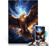 Puzzle Adulte 1000 pièces Aigle céleste Cosmique Entraînez Votre Cerveau et Vos Mains avec Affiche et Feuille de Questions correspondantes 75x50cm