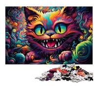 Puzzle Adulte 1000 pièces Alice au Pays des Merveilles (75 x 50 cm) avec Affiche et fiche de Questions réponses