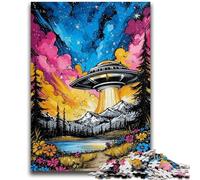 Puzzle Adulte 1000 pièces Alien UFO pour et à partir de 14 Ans Jouets de Jeu Car C'est Un pour Toute la Famille 26x38cm