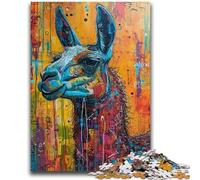 Puzzle Adulte 1000 pièces Alpaga Graffiti pour 14 Ans et Plus Jouet éducatif intellectuel décompressant Superbe Cadeau 50x75cm