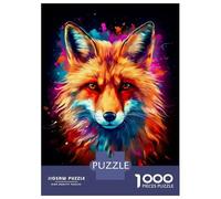 Puzzle Adulte 1000 Pièces Amazing Fox Art Puzzle Adulte Jeux De Famille Modèle À Assembler Offre Spéciale Cadeaux pour Toute La Famille 52x38cm/1000pcs