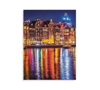 Puzzle Adulte 1000 Pièces，Amsterdam，Intellectuel Décompression Jouet Amusant Jeu De Famille pour Adultes Et Enfants（75x50cm）-AO61