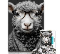 Puzzle Adulte 1000 pièces Âne avec Lunettes, Aide Le Cerveau à exercer des Jouets addictifs pour cultiver la Patience Décoration Parfaite 50x75cm