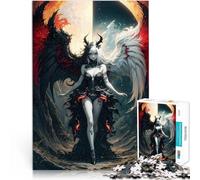 Puzzle Adulte 1000 pièces Ange et Diable Gothiques Compétition de Vitesse Manuelle avec des pièces de Formes aléatoires entièrement imbriquées 75x50cm
