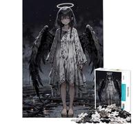 Puzzle Adulte 1000 pièces Ange Perdu dans Les ruines Jeu éducatif et Relaxant Difficile et Stimulant pour Les 14 Ans et Plus (50x75cm)