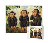 Puzzle Adulte 1000 Pièces Animaux orangs outans 75x50cm Impossible Difficile Défiant, Puzzles pour Adultes Jeu éducatif Défi Jouets 1000 Pièces Puzzles pour Adultes, Créatif Cadeau u-172