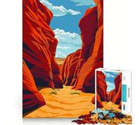 Puzzle Adulte 1000 pièces Antelope Canyon Arizona,Assemblage Parfait,œuvre d'art,Jeu Intelligent,Jeu Lent,Cadeau d'art de Noël (38x52cm)