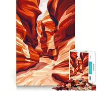 Puzzle Adulte 1000 pièces Antelope Canyon,Art de Voyage,Ajustement Parfait,Jeu Intelligent,Cadeau de Jeu Lent,Cadeau d'art de Noël (50x75cm)