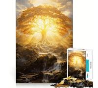 Puzzle Adulte 1000 pièces Arbre de Lumière Éternelle Jeu de précision, Jouet cérébral Intelligent, Divertissement pour Les Moments de détente, Cadeau d'anniversaire (38x26cm)