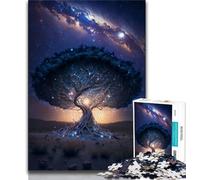 Puzzle Adulte 1000 pièces Arbre de Vie Cosmique Puzzle Adolescent Jeux éducatifs décoration d'intérieur Cadeau d'anniversaire Cadeaux Art Mural 38x26cm