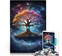 Puzzle Adulte 1000 pièces Arbre de Vie Cosmique Séjour Anti-Stress pour Tuer Le Temps Car C'est Un pour Toute la Famille 75x50cm
