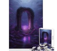 Puzzle Adulte 1000 pièces Arche Violette Mystique dans Une Jungle luxuriante Décoration Murale Cadeau d'anniversaire Jeu éducatif avec pièces de Formes aléatoires Parfaitement emboîtables 50x75cm