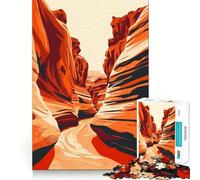Puzzle Adulte 1000 pièces Arizona Antelope Canyon,découpe Premium,Jeu de Concentration et de détente,Cadeau de Noël idéal (38x52cm)