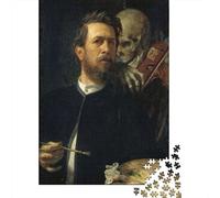 Puzzle Adulte 1000 Pièces, Arnold Boecklin Fiddle, 38x26cm/1000pcs, Pièces Blanches Peu Poussiéreuses; À Continuer Lors D’Une Prochaine Soirée