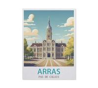 Puzzle Adulte 1000 Pièces，Arras Pas-de-Calais，Décor À La Maison Dessin Animé Paysage Jeu De Décompression Cerveau Défi Difficulté Jouet Éducatif pour Enfants Puzzle Puzzles（50x70cm）-GP89