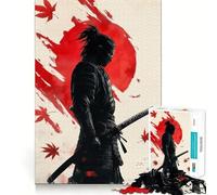 Puzzle Adulte 1000 pièces Art de Guerrier samouraï Jeu d'entraînement cérébral Détente et créativité Cadeau Artistique (50x75cm)