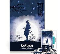 Puzzle Adulte 1000 pièces Art de Guerrier samouraï Jeu d'entraînement cérébral Détente et créativité Cadeau Artistique (50x75cm)