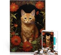 Puzzle Adulte 1000 pièces Art du Chat Aidez Le Cerveau à exercer des Jouets addictifs pour cultiver la Patience décoration Murale 75x50cm