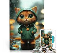 Puzzle Adulte 1000 pièces Art du Chat d'automne Jouets de Divertissement Familial Chaque pièce est Unique - Jeu Familial Stimulant et Amusant 38x52cm
