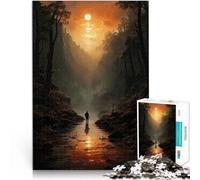 Puzzle Adulte 1000 pièces Art du Paysage fluvial Compétition de Vitesse Manuelle Activités Amusantes à la Maison, Cadeaux d'anniversaire, Cadeaux de Voyage, 52x38cm