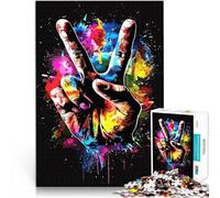 Puzzle Adulte 1000 pièces Art du Signe de Paix Aidez Le Cerveau à exercer des Jouets addictifs pour cultiver la Patience Œuvre d'art 38x26cm