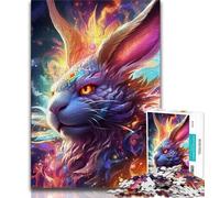 Puzzle Adulte 1000 pièces Art Lapins Puzzle 1000 pièces, Jeux d'activités familiales stimulants, Jouet à Faire soi-même pour décoration Murale de la Maison, Cadeaux (Taille 75x50cm)