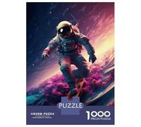 Puzzle Adulte 1000 Pièces Astronaut Surfing in Space Puzzle Adulte Jeux De Famille Modèle À Assembler Offre Spéciale Cadeaux pour Toute La Famille 52x38cm/1000pcs