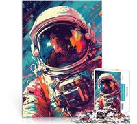 Puzzle Adulte 1000 pièces Astronaute coloré Difficile à réaliser mais Amusant et Humoristique Cadeau Amusant 52x38cm