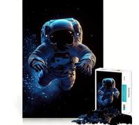 Puzzle Adulte 1000 pièces Astronaute dans l'espace Découpe Premium Jeu de Concentration Amusant Temps Libre Cadeau de Loisirs de Noël (50x75cm)