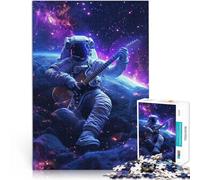 Puzzle Adulte 1000 pièces Astronaute dans l'espace Séjour Anti-Stress pour Tuer Le Temps Jeu éducatif pour Anniversaire, Noël 38x26cm