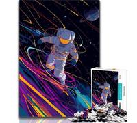 Puzzle Adulte 1000 pièces Astronaute Difficile, Jeu Stimulant et Jeu Familial avec Affiche et fiche de Questions Assorties 38x26cm