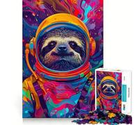 Puzzle Adulte 1000 pièces Astronaute Espace Paresseux Assemblage Parfait Art Jeu Intelligent Cadeau Jeu Lent Cadeau Artistique de Noël (38x26cm)