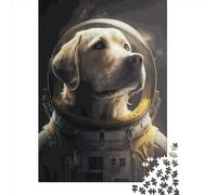 Puzzle Adulte 1000 Pièces, Astronaute Labrador, Rectangulaire, Créatif, Jeu de Décompression, 1000 Pièces (75x50cm)