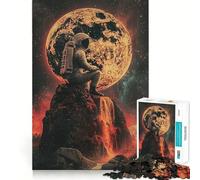 Puzzle Adulte 1000 pièces Astronaute Perdu dans l'espace Découpe précise Art Activité cérébrale Amusante et relaxante Jeu Décoration de Noël pour la Maison (50x75cm)