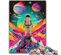 Puzzle Adulte 1000 pièces, Astronaute psychédélique fumé, Jeu Stimulant et Jeu Familial, décoration Murale, Cadeaux d'anniversaire et de Noël Uniques, 26x38cm