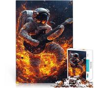 Puzzle Adulte 1000 pièces Astronaute se balançant Jouets de Divertissement Familial Décoration Murale, Cadeaux Uniques pour Anniversaire et Noël 52x38cm