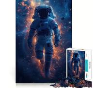 Puzzle Adulte 1000 pièces Astronaute Une Autre planète Découpe précise Art Activité cérébrale Amusante et relaxante Jeu Décoration de Noël pour la Maison (50x75cm)