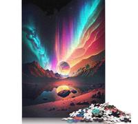Puzzle Adulte 1000 pièces Aurore boréale Merveilles Puzzles Jouets éducatifs Jeux Décoration familiale (38x26cm)