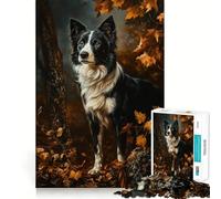 Puzzle Adulte 1000 pièces Automne Majesté Canine Découpe Lisse Jeu d'entraînement cérébral Jouet de Loisirs Amusant Cadeau d'anniversaire (38x52cm)