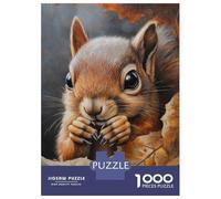 Puzzle Adulte 1000 Pièces Autumn Squirrel's Gaze Puzzles Adultes Anti-Stress - Niveau De Difficulté Élevé - Cadeau Unique pour Un Anniversaire Ou Noël 70x50cm/1000pcs
