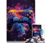 Puzzle Adulte 1000 pièces avec Manette de Jeu Aquarelle, Jeux éducatifs et Difficiles pour Toute la Famille, avec Affiche et fiche de Questions-réponses (38x26cm)